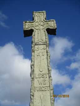 Cross on front of Cowshill War Memorial October 2016